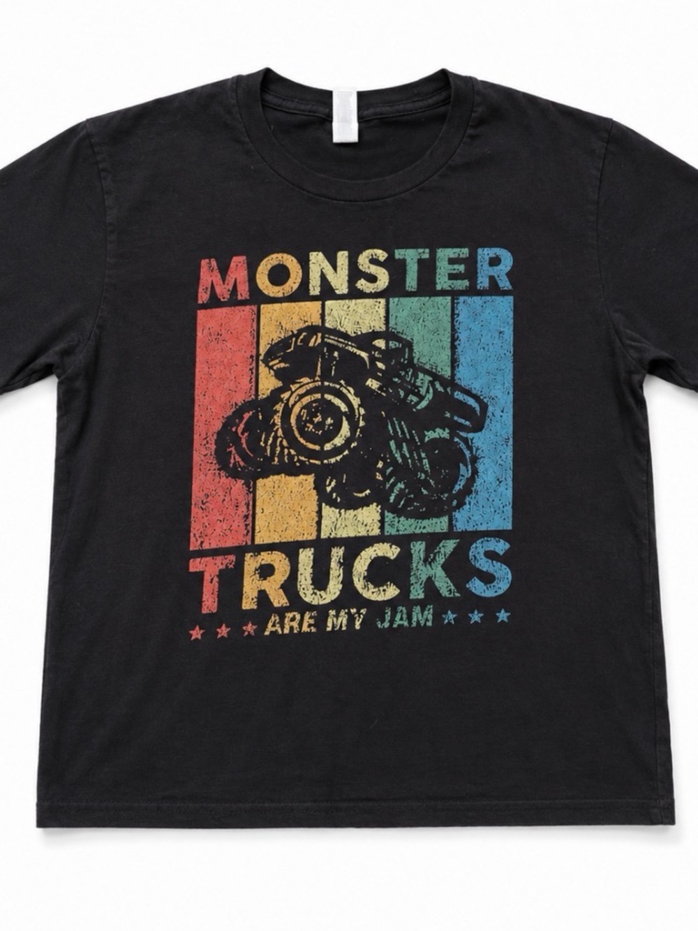 Kids' Black 'Monster Trucks Are My Jam' Graphic Tee